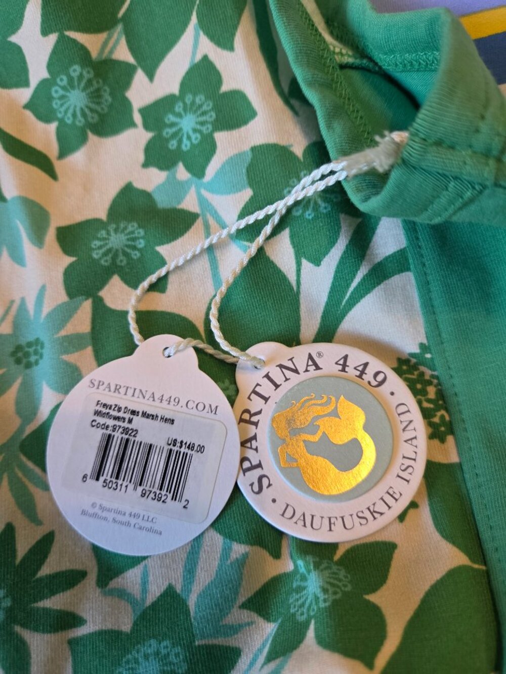 Spartina 449 freya zip dress Marsh Hens Wildflowers size M - Picture 4 of 7